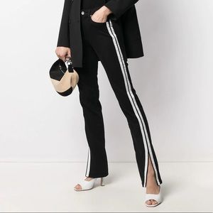 Rag and bone strip black jeans